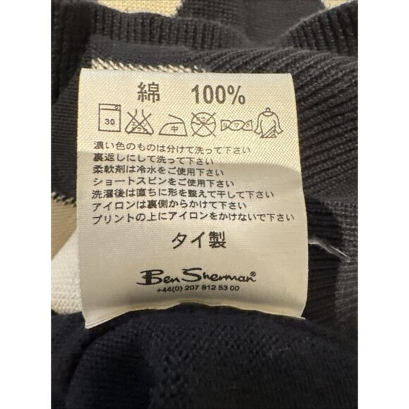 Ben Sherman Men's Argyle Sweater V neck sweater Size 3L Black/ White, golf - Picture 12 of 12